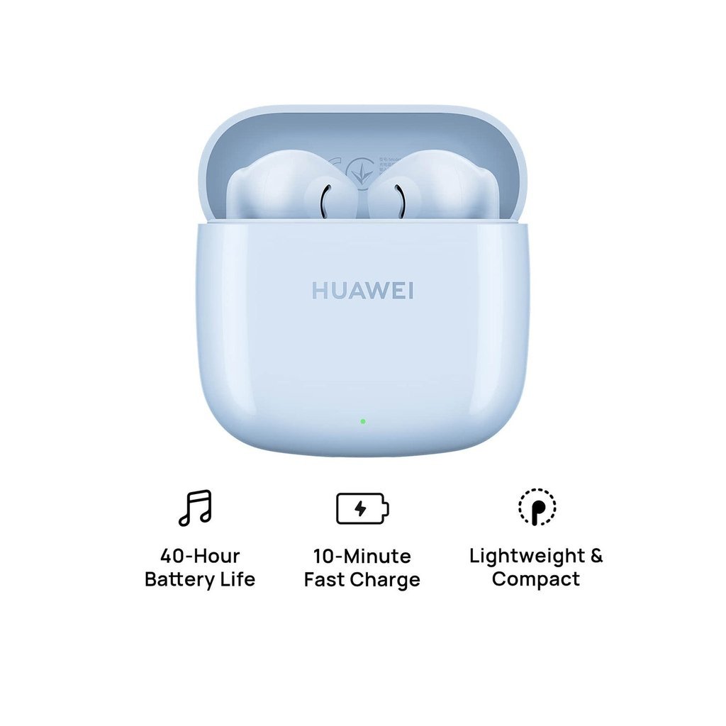 HUAWEI FreeBuds SE 2 True Wireless Bluetooth 5.3 Earbuds – 40H Battery, Fast Charging, IP54 Water Resistant – Isle Blue