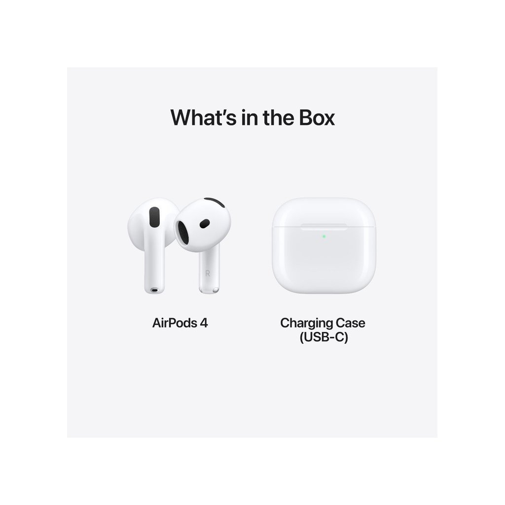 Apple AirPods 4 (Standard) Wireless Earbuds – USB-C Charging, Spatial Audio, H2 Chip, 30H Battery Life – White - Image 8