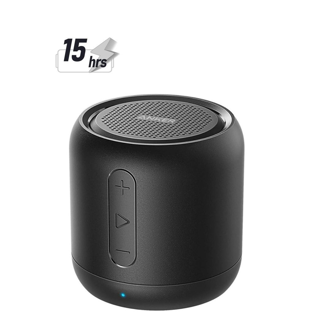 Soundcore Mini Super-Portable Bluetooth Speaker – 15H Playtime, Enhanced Bass, Noise-Cancelling Mic, AUX & microSD Support (Black)