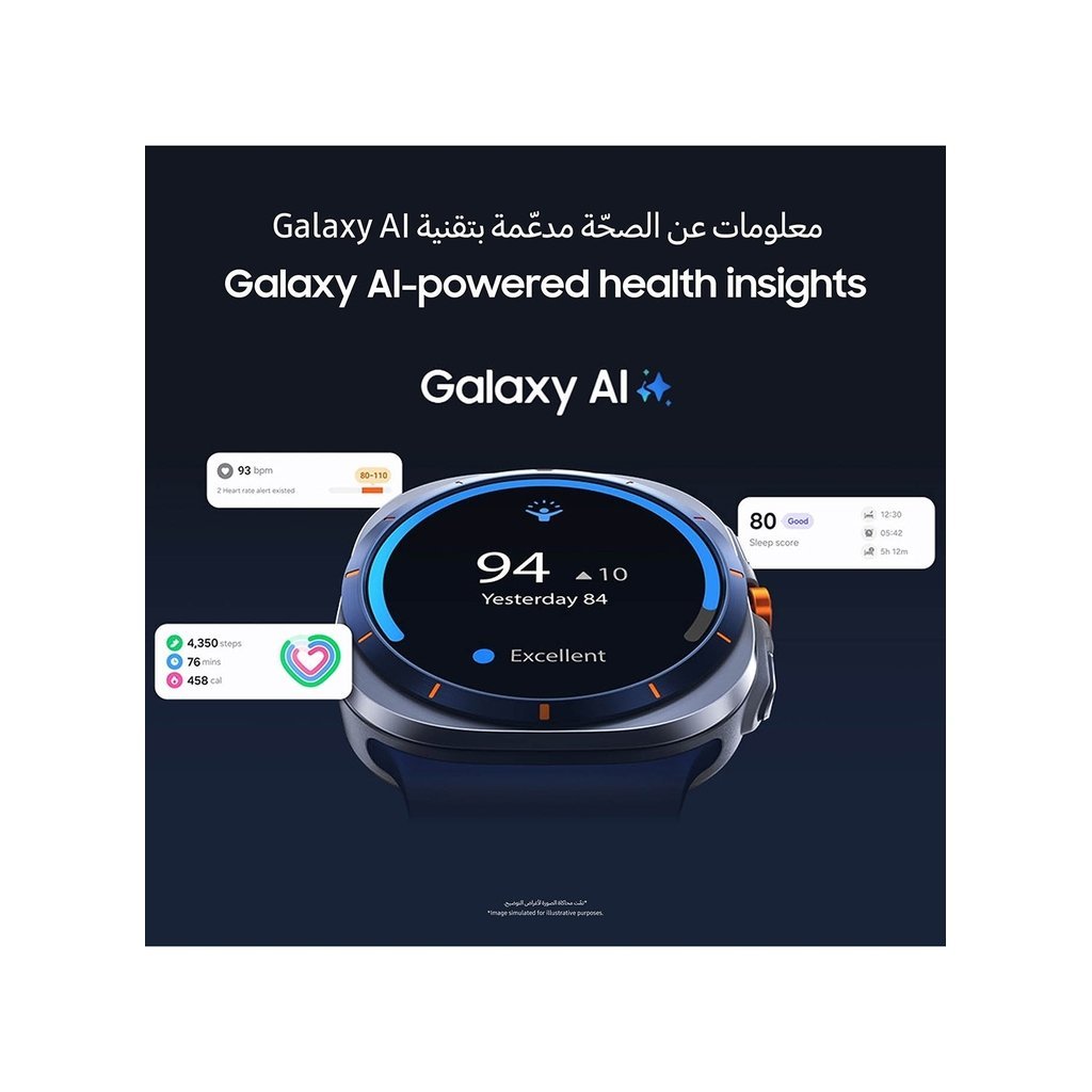 Samsung Galaxy Watch Ultra 2025 (47mm, LTE, UAE Version) – 64GB Storage, Titanium Silver, AI-Powered Health Monitoring, AMOLED Display, 10 ATM Water Resistance - Image 4