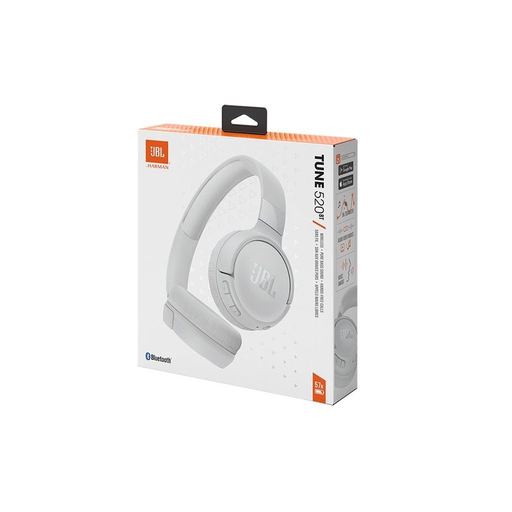 JBL Tune 520BT Wireless On-Ear Headphones with Pure Bass Sound โ White - Image 6