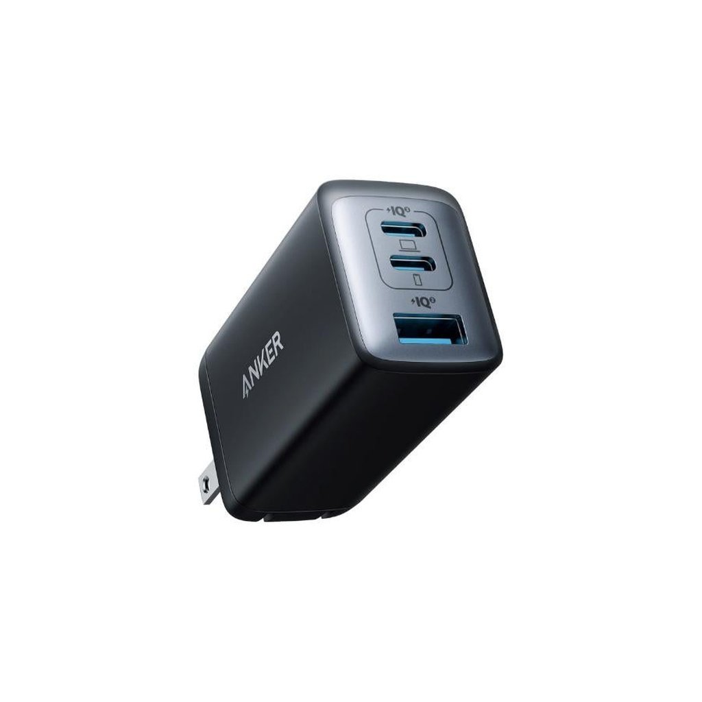 Anker 735 Charger (GaNPrime 65W) – 3-Port Compact USB-C Fast Charger with PowerIQ 4.0 & ActiveShield 2.0 (Black)