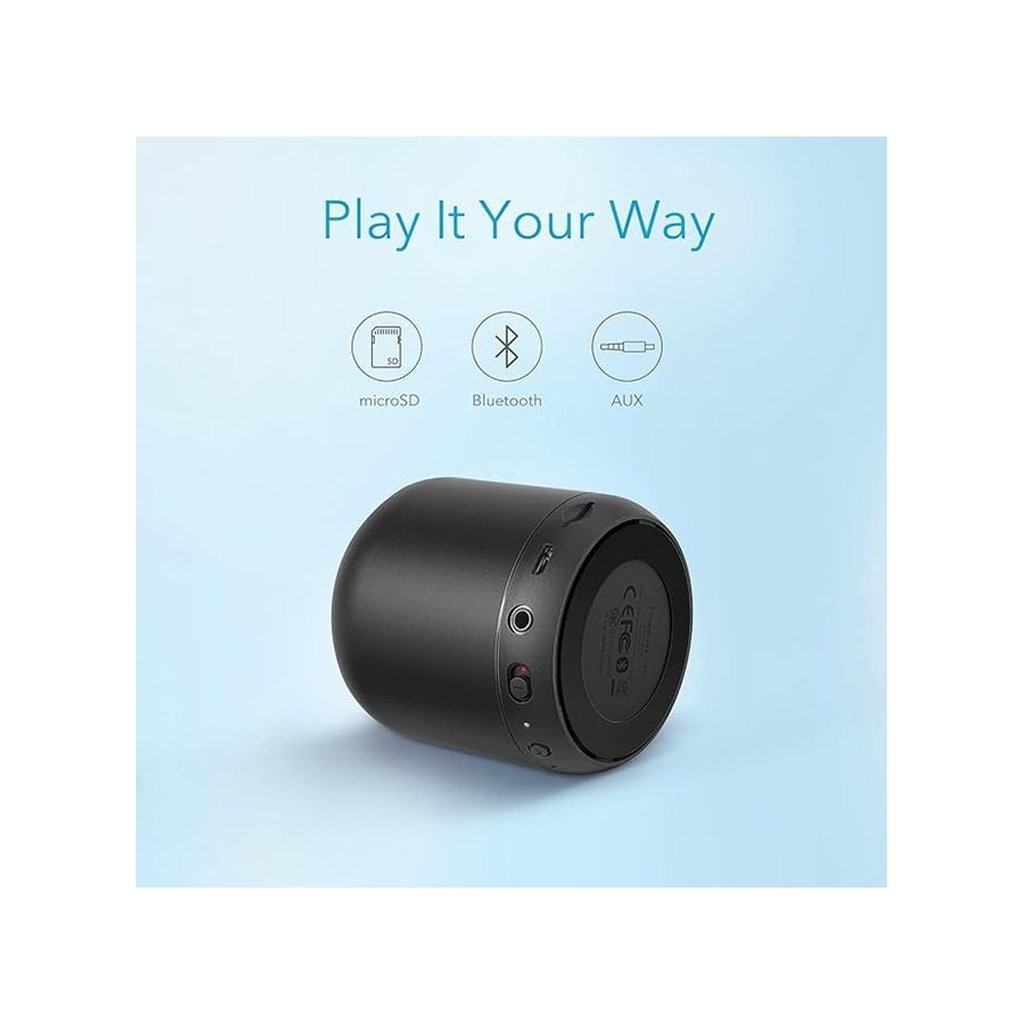 Soundcore Mini Super-Portable Bluetooth Speaker โ 15H Playtime, Enhanced Bass, Noise-Cancelling Mic, AUX & microSD Support (Black) - Image 5