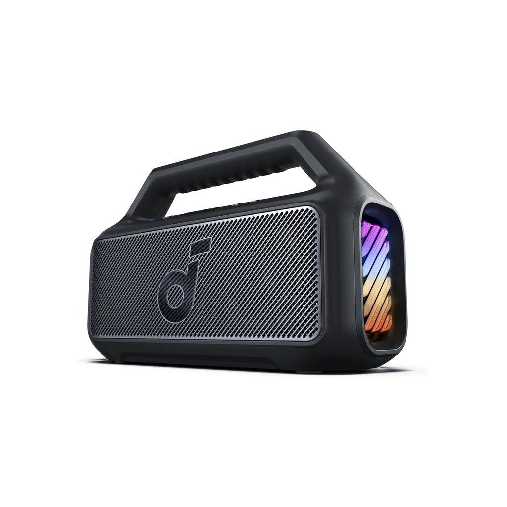 Anker Boom 2 Bluetooth Speaker – 80W Outdoor Portable Speaker with Subwoofer, BassUp 2.0, 24H Playtime, IPX7 Waterproof, Floatable, RGB Lights & Custom EQ (Black)